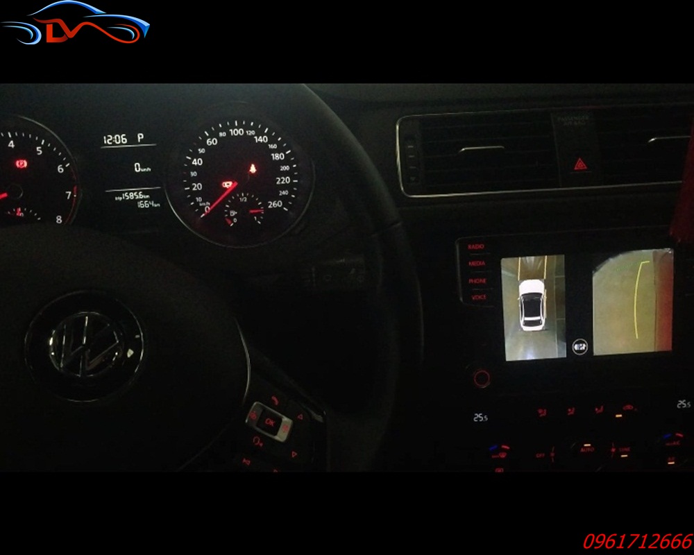 Camera 360 độ ô tô lắp trên xe Volkswagen Scirocco 2017