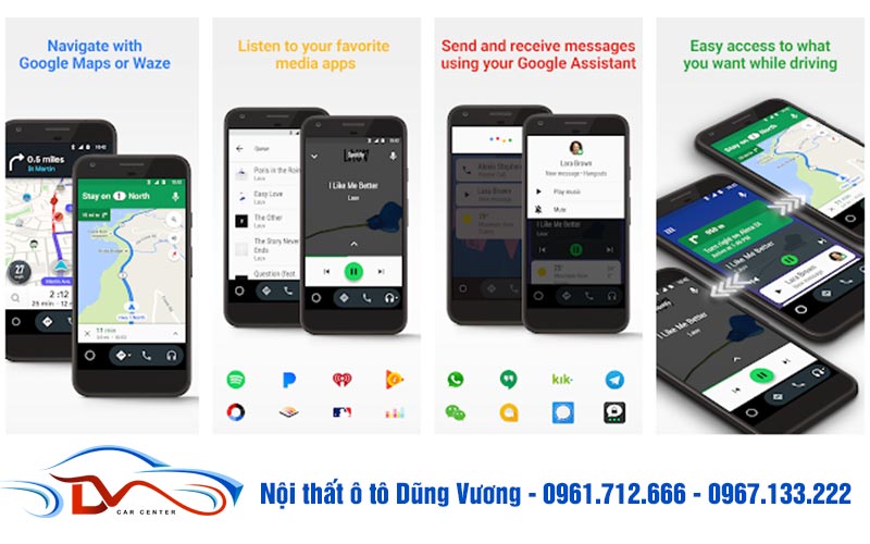 Android Auto là ứng dụng kết nối điện thoại và màn hình sử dụng hệ điều hành Android