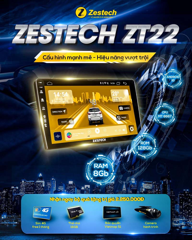 Màn hình Ô tô Androi Zestech ZT22
