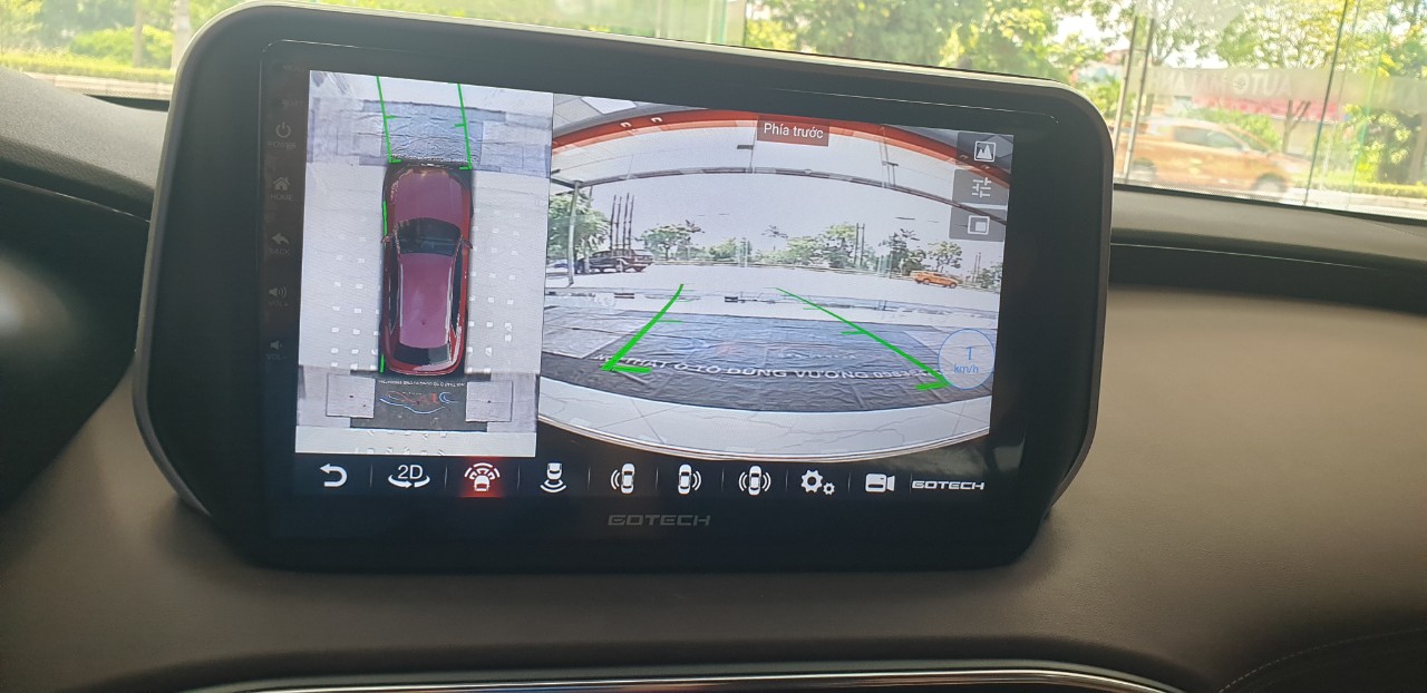 Màn hình liền camera 360 Hyundai santafe 2019 - 2021