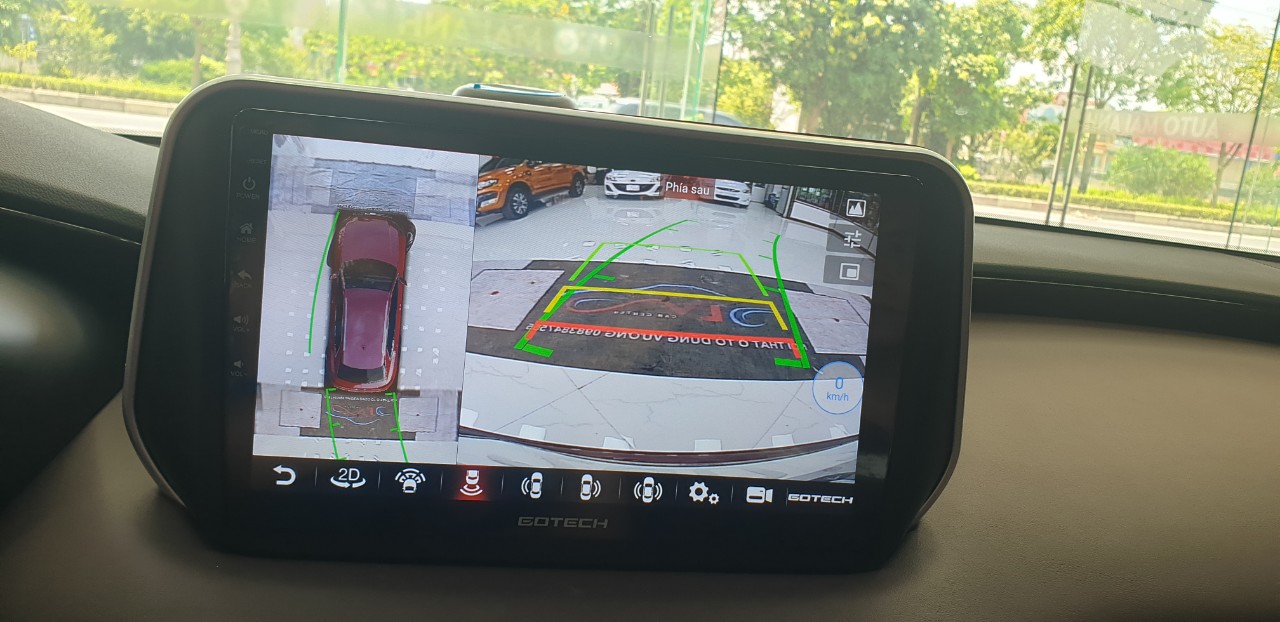 lắp màn hình liền camera 360 cho xe Hyundai santafe 2019 - 2021