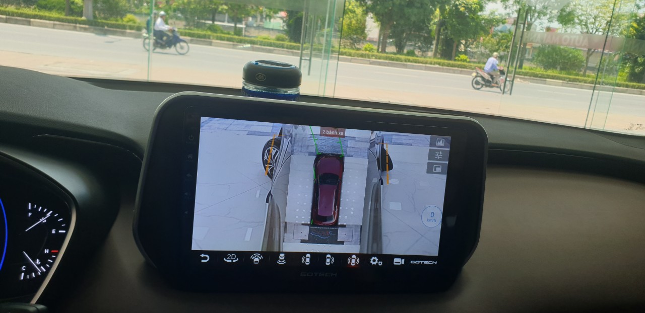 màn hình liền camera 360 cho xe Hyundai santafe 2019 - 2021