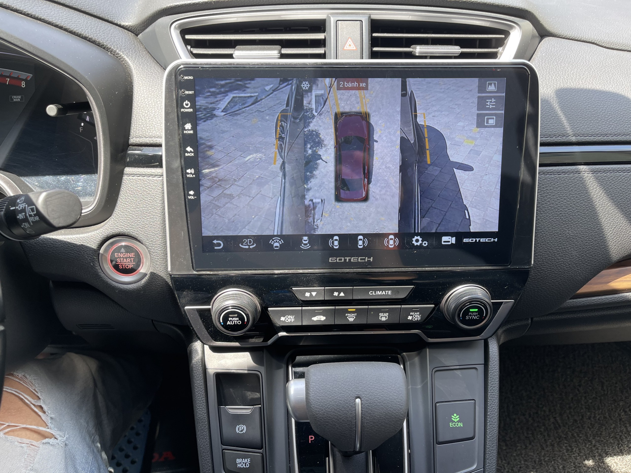 Màn hình liền camera 360 Gotech cho xe Honda Crv
