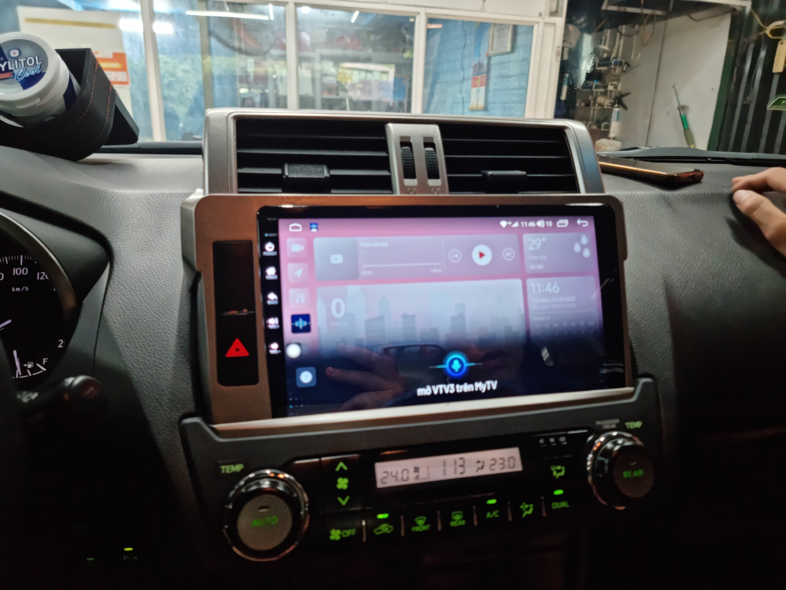 Nâng cấp màn hình android xe Land Cruiser Prado 2012