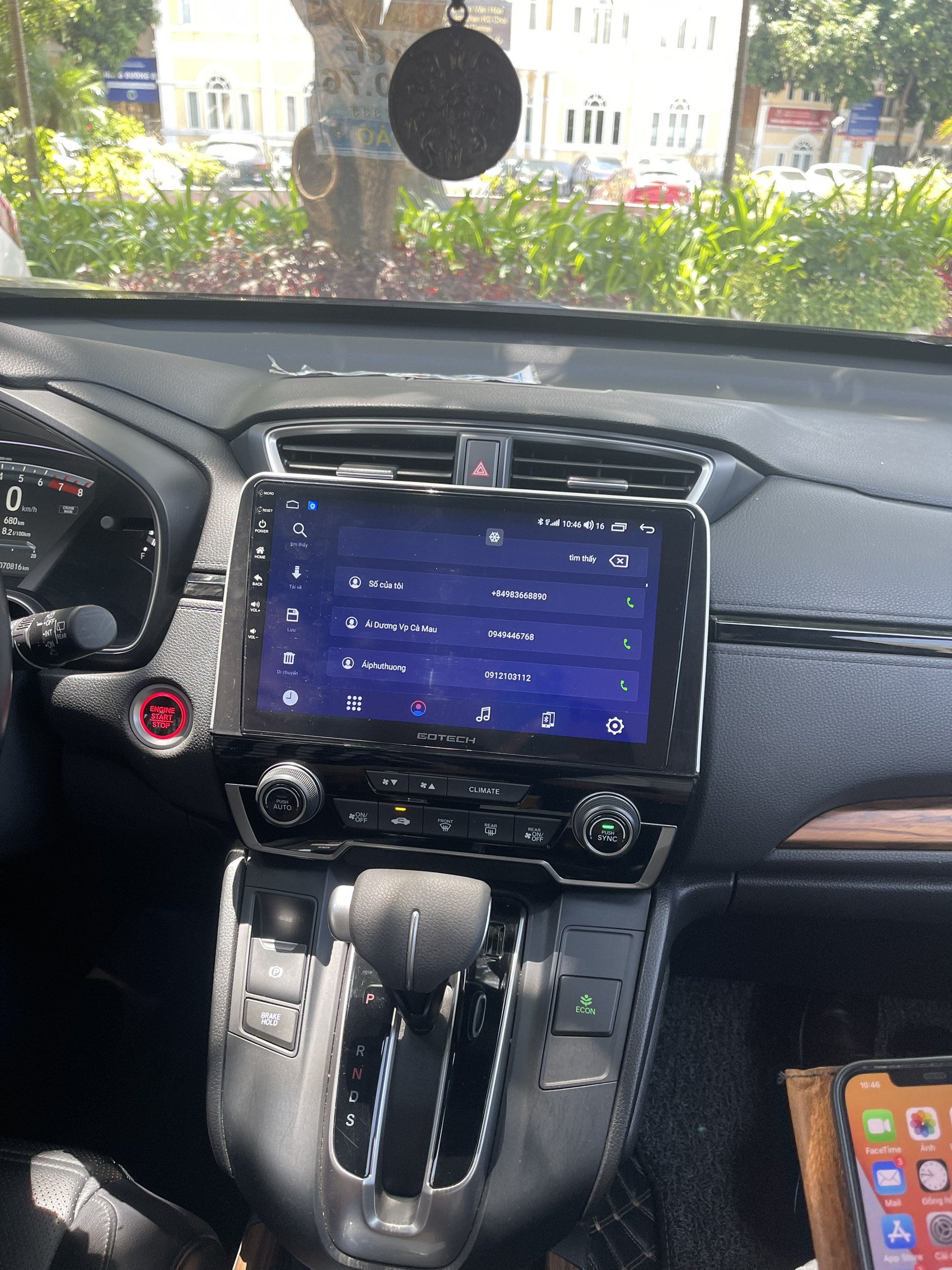 Nâng cấp màn hình liền camera 360 Gotech cho xe Honda Crv