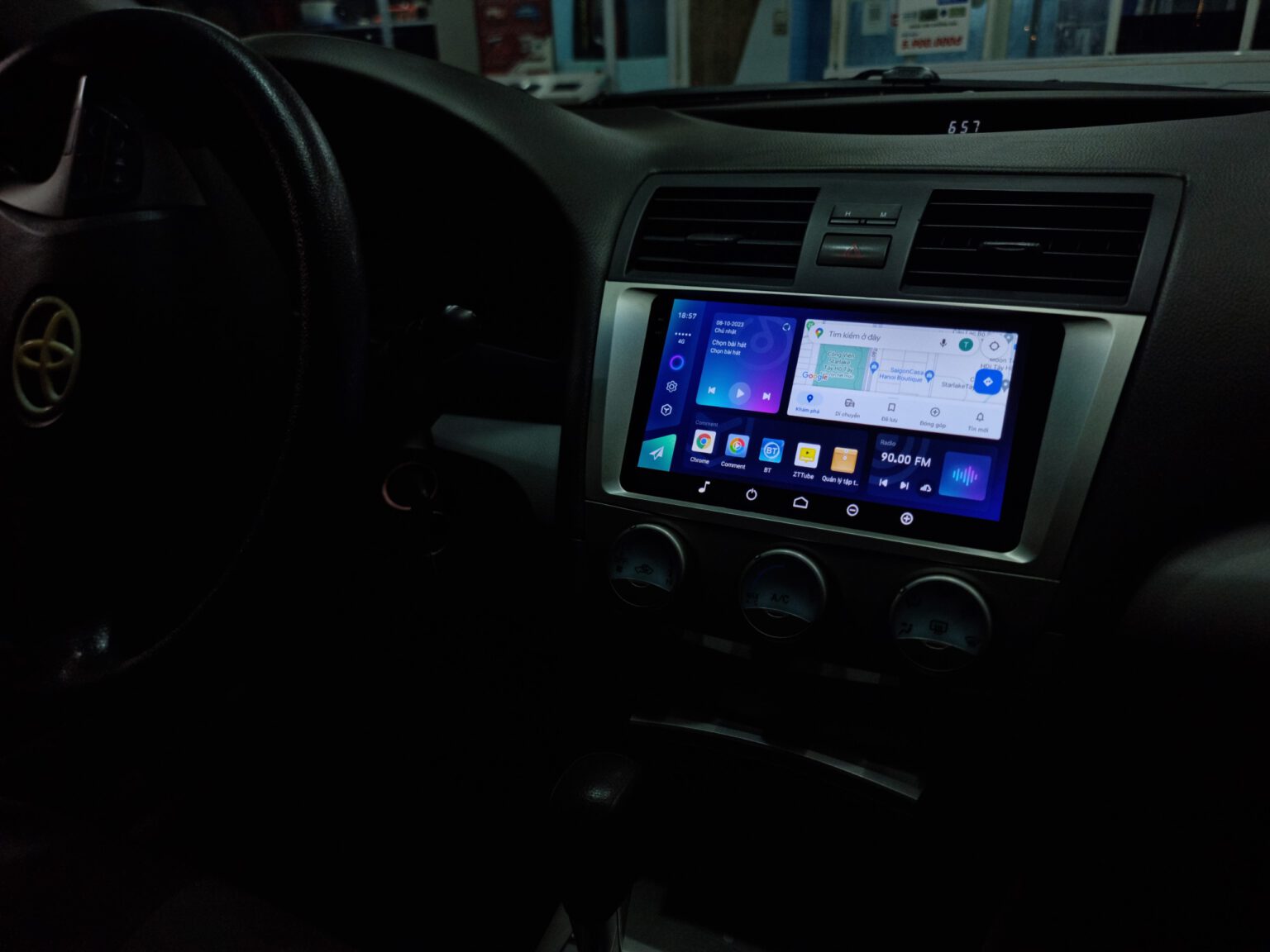 Nâng cấp Màn Hình android 9″ cho xe Camry LE 2.4